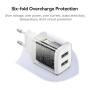 Сетевое зарядное устройство Baseus Compact Charger 2U 10,5 Вт CCXJ010202 (CCCP10UE) Белый Сетевое зарядное устройство Baseus Compact Charger 2U 10,5 Вт CCXJ010202 (CCCP10UE) Белый
