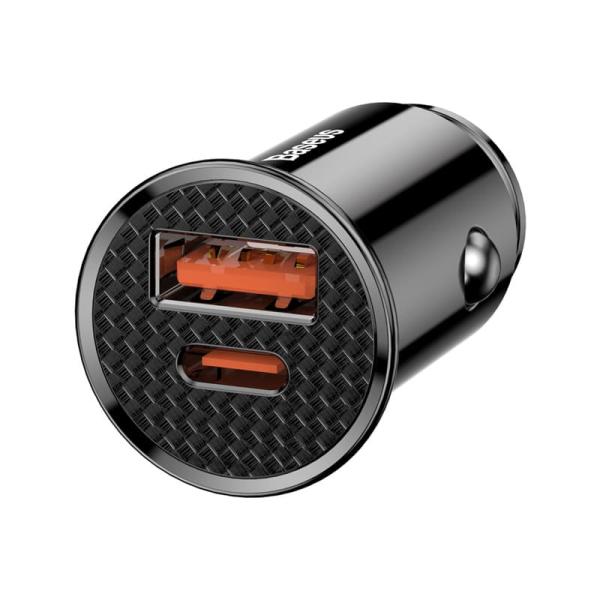 Автомобильное зарядное устройство Baseus BS-C16C1-X Circular Plastic A+C 30W PPS Car Charger (CCALL-YS01) Черный