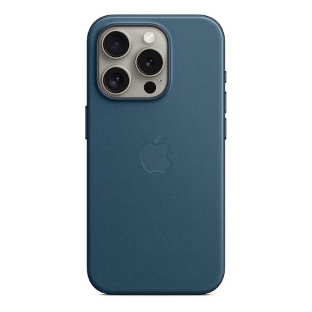 Чехол Кожаный Apple iPhone 15 Pro с MagSafe Blue, синий Чехол Кожаный Apple iPhone 15 Pro с MagSafe Blue, синий