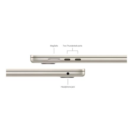 Apple MacBook Air 15" (M3, 8C CPU, 10C GPU, 2024) 8/256Gb SSD (MRYR3) Starlight, «сияющая звезда» Apple MacBook Air 15" (M3, 8C CPU, 10C GPU, 2024) 8/256Gb SSD (MRYR3) Starlight, «сияющая звезда»