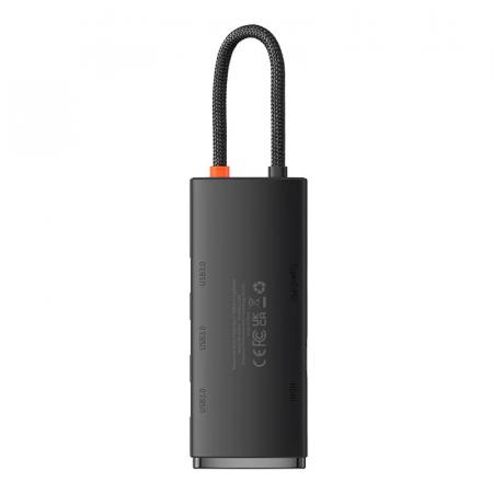 Хаб Baseus Lite Series 5-Port Type-C HUB Docking Station (Type-C to HDMI+USB3.0*3+PD) BS-OH018 (WKQX040001) Черный Хаб Baseus Lite Series 5-Port Type-C HUB Docking Station (Type-C to HDMI+USB3.0*3+PD) BS-OH018 (WKQX040001) Черный