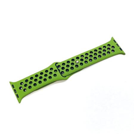 Ремешок Nike+ "Silicone Sport Band" Apple Watch 38/40 мм Черно-зеленый Ремешок Nike+ "Silicone Sport Band" Apple Watch 38/40 мм Черно-зеленый