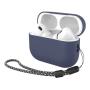 Силиконовый чехол с ремешком для AirPods Pro 2 Deppa (47341) Синий Силиконовый чехол с ремешком для AirPods Pro 2 Deppa (47341) Синий