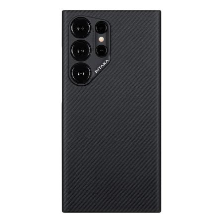 Чехол для Samsung Galaxy S24 Ultra Pitaka MagEZ 4 Case кевлар (KS2401U) Черный Чехол для Samsung Galaxy S24 Ultra Pitaka MagEZ 4 Case кевлар (KS2401U) Черный