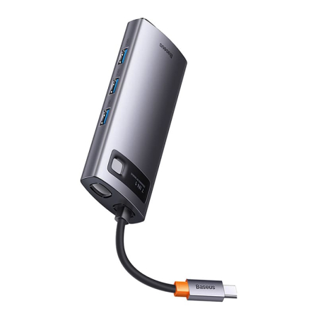 Хаб Baseus Metal Gleam Series 7в1 Multifunctional Type-C HUB Docking Station (WKWG040013) Серый Хаб Baseus Metal Gleam Series 7в1 Multifunctional Type-C HUB Docking Station (WKWG040013) Серый