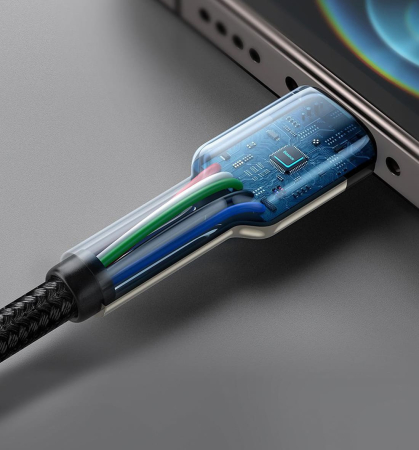Кабель Baseus Cafule Series Metal Data Cable USB to iP 2,4A, 2 м (CALJK-B01) Чёрный Кабель Baseus Cafule Series Metal Data Cable USB to iP 2,4A, 2 м (CALJK-B01) Чёрный