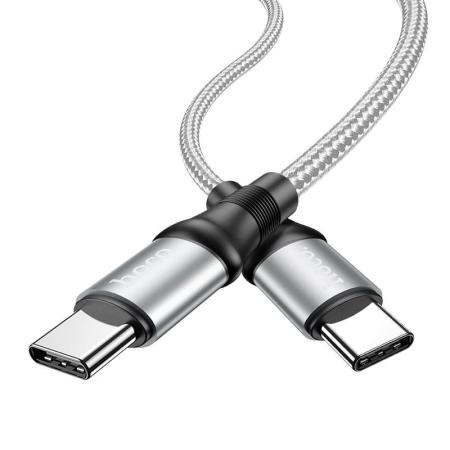 Кабель hoco. Type-C – Type-C, 2.4A, 2 м (X50) Белый Кабель hoco. Type-C – Type-C, 2.4A, 2 м (X50) Белый