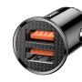 Автомобильное зарядное устройство Baseus BS-C16Q1-X 2xUSB, 5A, 30 Вт (CCALL-YD01) Черный Автомобильное зарядное устройство Baseus BS-C16Q1-X 2xUSB, 5A, 30 Вт (CCALL-YD01) Черный