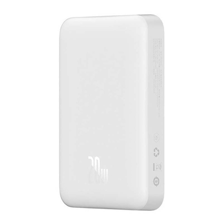 Внешний аккумулятор Baseus Magnetic Mini Wireless Fast Charge power bank с поддержкой беспроводной зарядки 10000mAh 20W (PPCX070002) Белый Внешний аккумулятор Baseus Magnetic Mini Wireless Fast Charge power bank с поддержкой беспроводной зарядки 10000mAh 20W (PPCX070002) Белый
