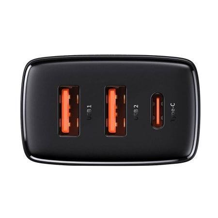 Сетевое зарядное устройство Baseus Compact max 30 Вт 2U+C CCXJ-E01 (CCCP30UE-A) Черный Сетевое зарядное устройство Baseus Compact max 30 Вт 2U+C CCXJ-E01 (CCCP30UE-A) Черный