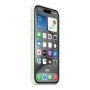 Чехол Silicone Case для Apple iPhone 15 Pro с MagSafe Light Mint, мятный Чехол Silicone Case для Apple iPhone 15 Pro с MagSafe Light Mint, мятный