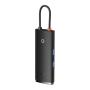 Хаб Baseus Lite Series 6-Port Type-C HUB Docking Station (Type-C to HDMI+USB3.0x2+PD+SD/TF) (WKQX050101) Черный Хаб Baseus Lite Series 6-Port Type-C HUB Docking Station (Type-C to HDMI+USB3.0x2+PD+SD/TF) (WKQX050101) Черный