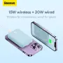 Внешний аккумулятор Baseus Magnetic Wireless Charging power bank с поддержкой беспроводной зарядки 10000mAh 20W (PPCXM10) Голубой Внешний аккумулятор Baseus Magnetic Wireless Charging power bank с поддержкой беспроводной зарядки 10000mAh 20W (PPCXM10) Голубой