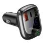 Автомобильное зарядное устройство с функцией FM-трансмиттера Baseus Quick Charger T typed Wireless MP3 (CCTM-B01) Черный Автомобильное зарядное устройство с функцией FM-трансмиттера Baseus Quick Charger T typed Wireless MP3 (CCTM-B01) Черный