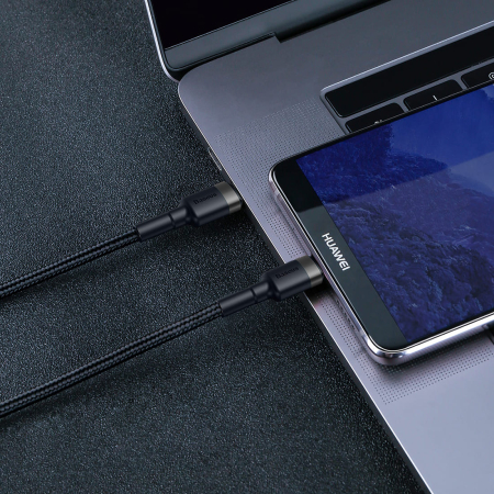 Кабель Baseus Cafule Type-C PD2.0 60W flash charging data line 20V, 3A, 2 м (CATKLF-HG1) Gray/Black Кабель Baseus Cafule Type-C PD2.0 60W flash charging data line 20V, 3A, 2 м (CATKLF-HG1) Gray/Black