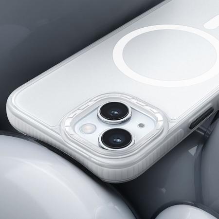 Чехол hoco. DROP PROOF Magnetic Smartphone Case для Apple iPhone 15 Прозрачный белый Чехол hoco. DROP PROOF Magnetic Smartphone Case для Apple iPhone 15 Прозрачный белый