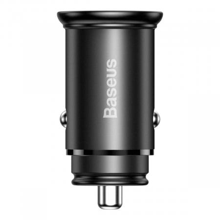 Автомобильное зарядное устройство Baseus Circular Metal PPS Quick Charger Car Charger 30W (CCYS-C01) Черный Автомобильное зарядное устройство Baseus Circular Metal PPS Quick Charger Car Charger 30W (CCYS-C01) Черный