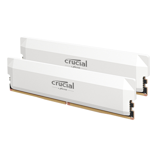Оперативная память Crucial Pro Gaming by Micron (CP2K32G64C40U5W) DDR5 64GB 6400MHz CL40 UDIMM 2x32GB White