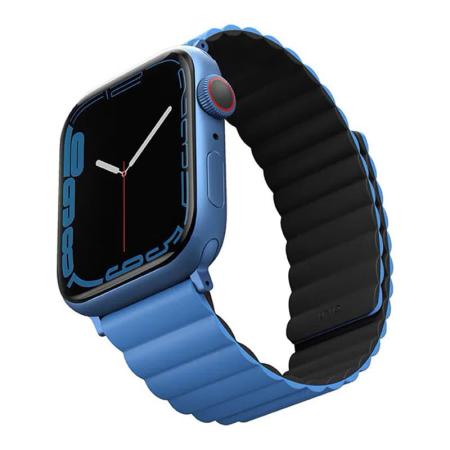 Ремешок UNIQ для Apple Watch 49/45/44/42 мм Revix reversible Magnetic (45MM-REVBLUBLK) Синий/Черный Ремешок UNIQ для Apple Watch 49/45/44/42 мм Revix reversible Magnetic (45MM-REVBLUBLK) Синий/Черный