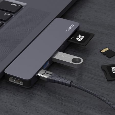 USB-C адаптер Deppa для MacBook 7в1 (73121) Графит USB-C адаптер Deppa для MacBook 7в1 (73121) Графит
