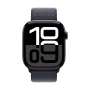 Apple Watch Series 10, 46 мм корпус из алюминия цвета «Jet Black», ремешок Sport Loop цвета «Ink»