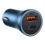 Автомобильное зарядное устройство Baseus Golden Contactor Pro Dual, USB+USB-C, 3A (CCJDZ-C) Синий Автомобильное зарядное устройство Baseus Golden Contactor Pro Dual, USB+USB-C, 3A (CCJDZ-C) Синий
