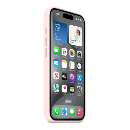Чехол Silicone Case для Apple iPhone 15 Pro с MagSafe (original) Light Pink, светло-розовый Чехол Silicone Case для Apple iPhone 15 Pro с MagSafe (original) Light Pink, светло-розовый