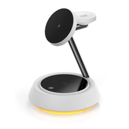 Беспроводное зарядное устройство WiWU TRIPLE 15W Foldable 3в1 wireless charger (Wi-W002) White, белый Беспроводное зарядное устройство WiWU TRIPLE 15W Foldable 3в1 wireless charger (Wi-W002) White, белый