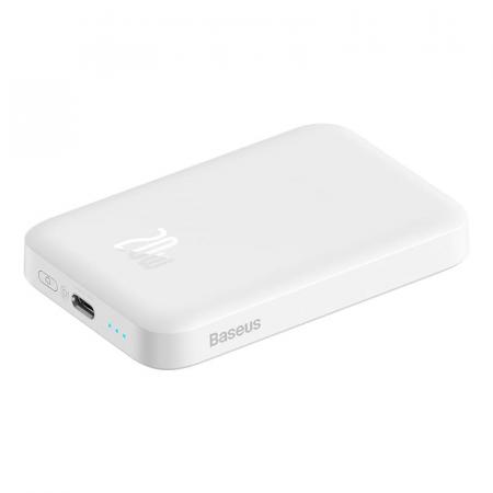 Внешний аккумулятор Baseus Magnetic Wireless Charging Power Bank 6000mAh 20W с MagSafe PPCXW06 (PPCX020002) Белый Внешний аккумулятор Baseus Magnetic Wireless Charging Power Bank 6000mAh 20W с MagSafe PPCXW06 (PPCX020002) Белый