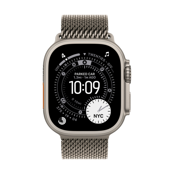 Apple Watch Ultra 3 (2025), 49 мм корпус из титана цвета «Natural», ремешок Titanium Milanese Loop размера S цвета «Natural» Apple Watch Ultra 3 (2025), 49 мм корпус из титана цвета «Natural», ремешок Titanium Milanese Loop размера S цвета «Natural»
