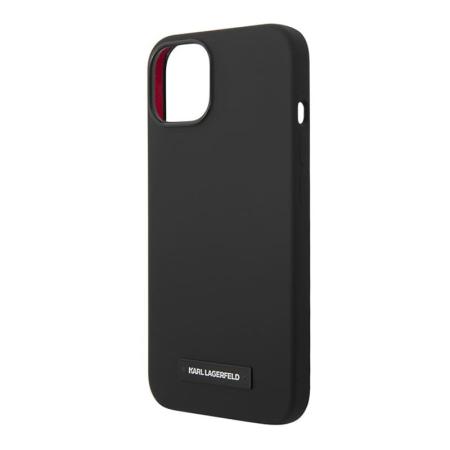 Чехол Karl Lagerfeld для iPhone 14 с MagSafe Liquid silicone Plaque logo Hard (KLHMP14SSLMP1K) Черный Чехол Karl Lagerfeld для iPhone 14 с MagSafe Liquid silicone Plaque logo Hard (KLHMP14SSLMP1K) Черный