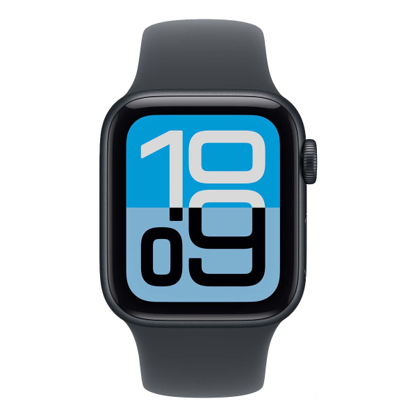 Apple Watch SE 3 (2025), 44 мм корпус из алюминия цвета «Midnight», ремешок Sport Band размера S/M цвета «Midnight» Apple Watch SE 3 (2025), 44 мм корпус из алюминия цвета «Midnight», ремешок Sport Band размера S/M цвета «Midnight»
