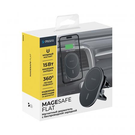 Автомобильный держатель Deppa Mage Safe Flat 1 (55203) Черный Автомобильный держатель Deppa Mage Safe Flat 1 (55203) Черный
