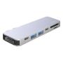 USB-C адаптер Deppa для MacBook 7в1 (73122) Серебро USB-C адаптер Deppa для MacBook 7в1 (73122) Серебро