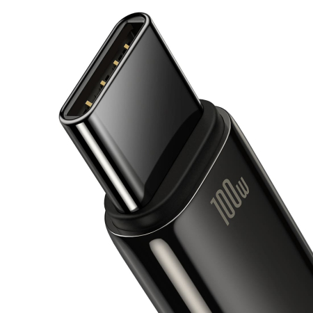 Кабель Baseus Tungsten Gold Fast Charging Data USB - Type-C, 100W, 1 м (CAWJ000001) Черный Кабель Baseus Tungsten Gold Fast Charging Data USB - Type-C, 100W, 1 м (CAWJ000001) Черный