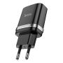 Сетевое зарядное устройство hoco. USB Indicator single port safety charger (N1) Черный Сетевое зарядное устройство hoco. USB Indicator single port safety charger (N1) Черный