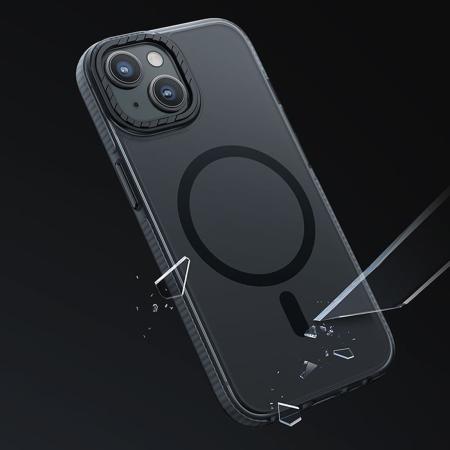 Чехол hoco. DROP PROOF Magnetic Smartphone Case для Apple iPhone 15 Прозрачный черный Чехол hoco. DROP PROOF Magnetic Smartphone Case для Apple iPhone 15 Прозрачный черный