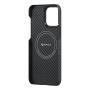 Чехол для iPhone 15 Pro Pitaka MagEZ Case 4 кевлар (арамид) (KI1501P) Черно-серый Чехол для iPhone 15 Pro Pitaka MagEZ Case 4 кевлар (арамид) (KI1501P) Черно-серый