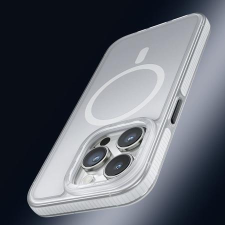 Чехол hoco. DROP PROOF Magnetic Smartphone Case для Apple iPhone 15 Pro Прозрачный белый Чехол hoco. DROP PROOF Magnetic Smartphone Case для Apple iPhone 15 Pro Прозрачный белый
