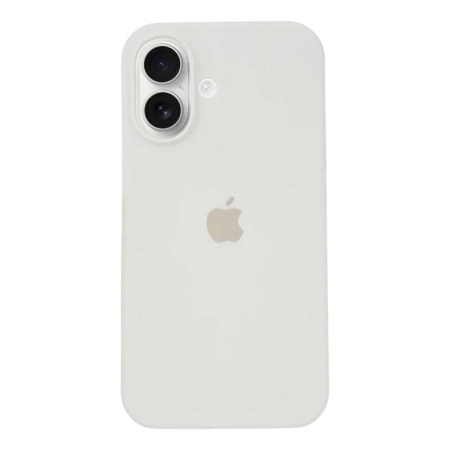 Чехол Silicone Case для Apple iPhone 16 с MagSafe White, белый Чехол Silicone Case для Apple iPhone 16 с MagSafe White, белый