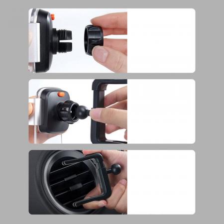 Автомобильный держатель Baseus Easy Control Clamp Car Mount Holder (SUYK000201) Черный Автомобильный держатель Baseus Easy Control Clamp Car Mount Holder (SUYK000201) Черный
