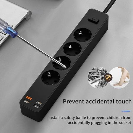 Сетевой фильтр WiWU Smart Power Strip EU Plug 20W 4*AC+3*USB 3.0+ 1*USB-C (U01 EU) Белый Сетевой фильтр WiWU Smart Power Strip EU Plug 20W 4*AC+3*USB 3.0+ 1*USB-C (U01 EU) Белый