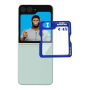 Защитное стекло для Galaxy Z Flip6, BlueO Silk Full cover Anti-Static (с рамкой, антистатик) Черный Защитное стекло для Galaxy Z Flip6, BlueO Silk Full cover Anti-Static (с рамкой, антистатик) Черный