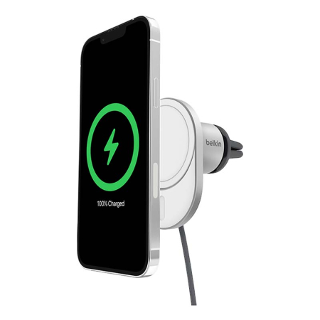 Автомобильный держатель с беспроводной зарядкой Gurdini Wireless Magsafe Car Charger, Белый Автомобильный держатель с беспроводной зарядкой Gurdini Wireless Magsafe Car Charger, Белый