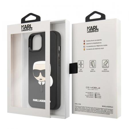 Чехол Karl Lagerfeld для iPhone 14 3D Rubber Karl's head Hard (KLHCP14SKH3DBK) Черный Чехол Karl Lagerfeld для iPhone 14 3D Rubber Karl's head Hard (KLHCP14SKH3DBK) Черный