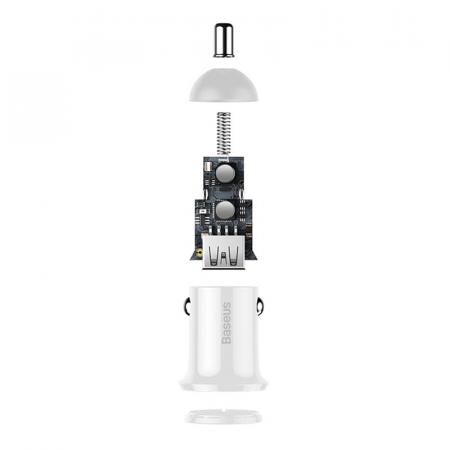Автомобильное зарядное устройство Baseus car charger Grain Pro Dual USB 4.8A (CCALLP-02) Белый Автомобильное зарядное устройство Baseus car charger Grain Pro Dual USB 4.8A (CCALLP-02) Белый