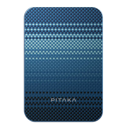 Внешний аккумулятор Pitaka Aramid Fiber Magnetic Power Bank Moonrise на 5000mAh, синий Внешний аккумулятор Pitaka Aramid Fiber Magnetic Power Bank Moonrise на 5000mAh, синий